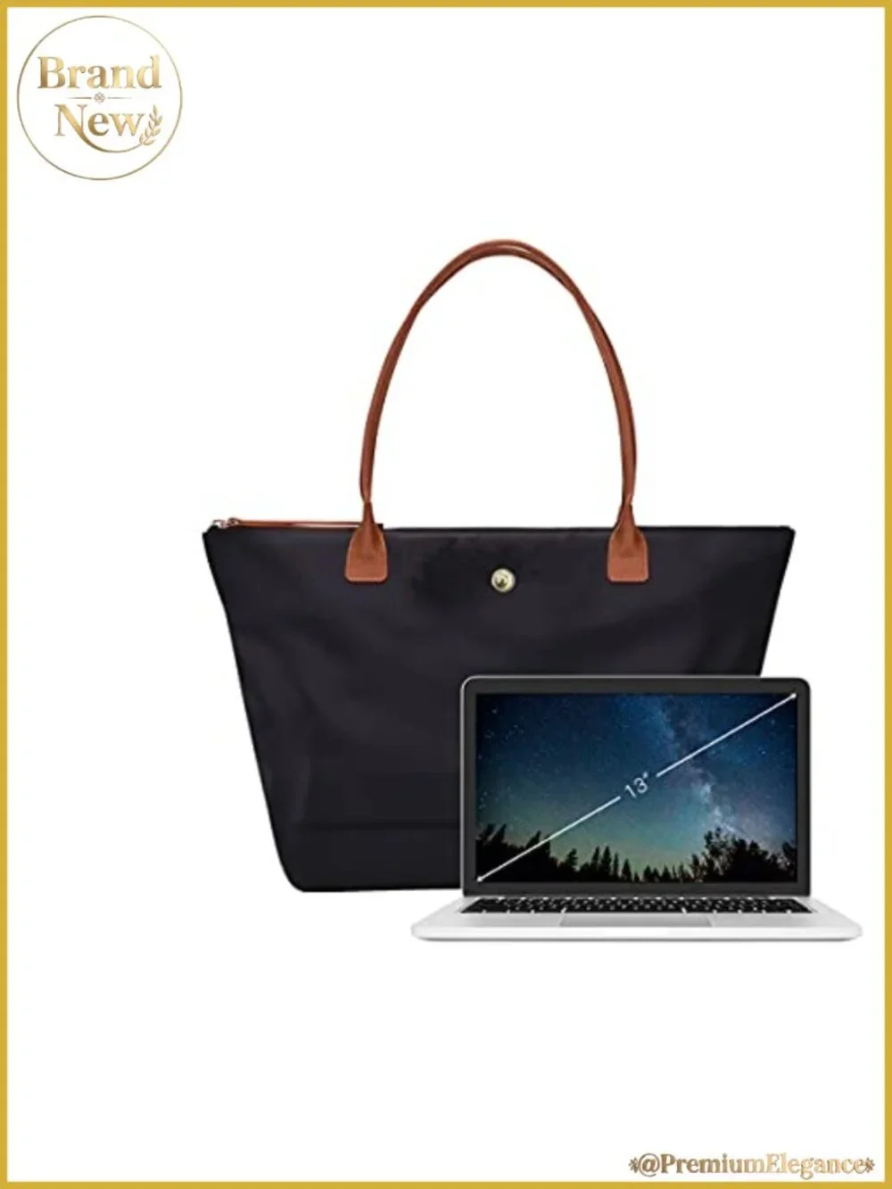 Nylon Shoulder Tote Bag for Women, Foldable Hobo Handbag with Pockets